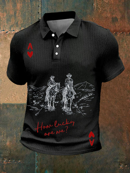 Camiseta de poker waffle para hombre