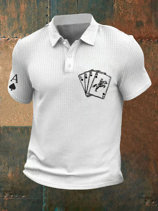 Camiseta de poker waffle para hombre