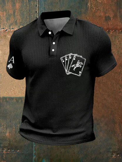 Camiseta de poker waffle para hombre
