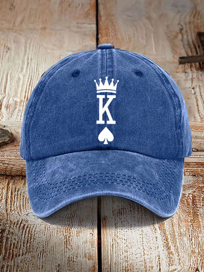 Rey de póquer unisex de espadas sombrero vintage