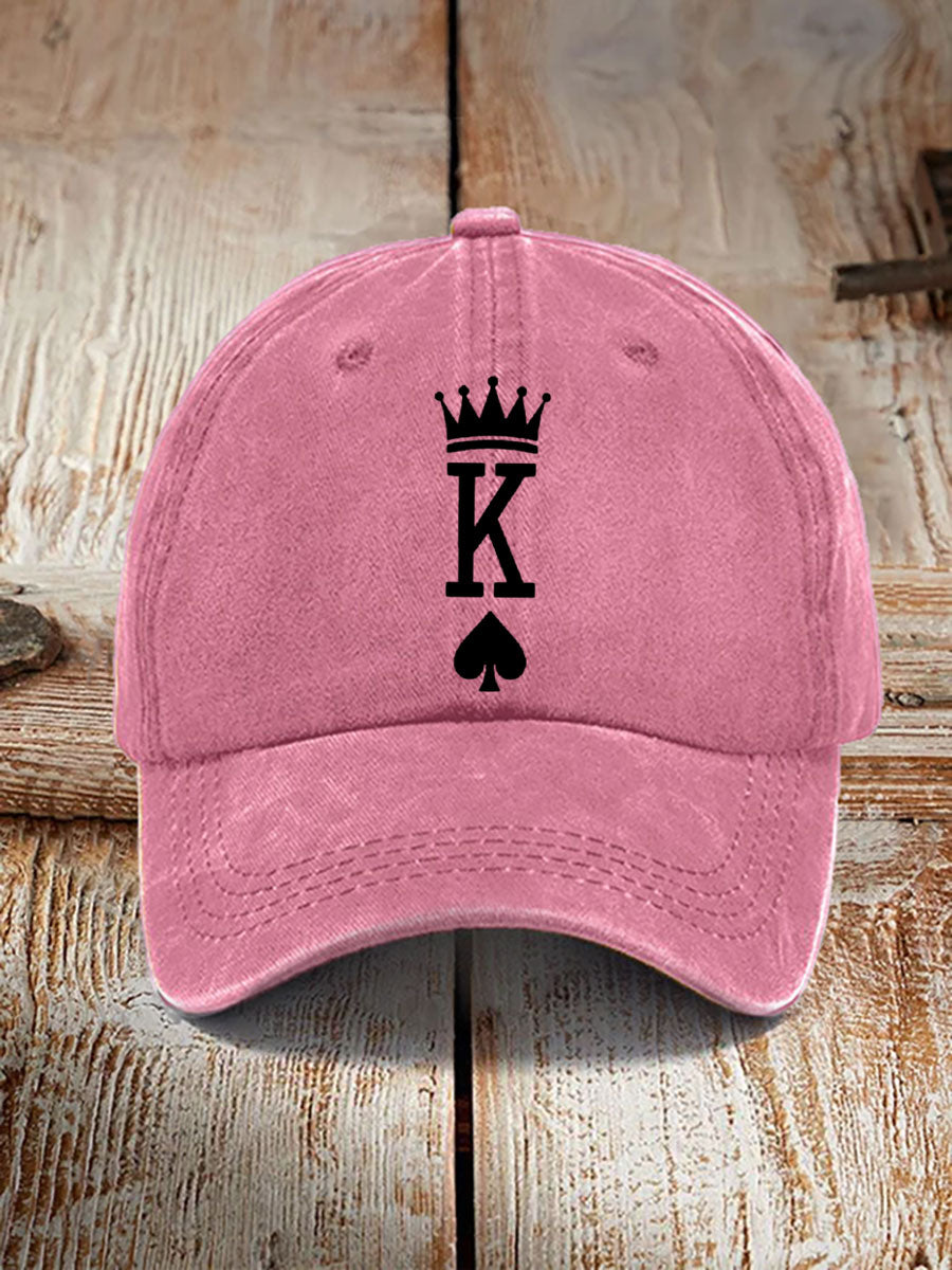 Rey de póquer unisex de espadas sombrero vintage