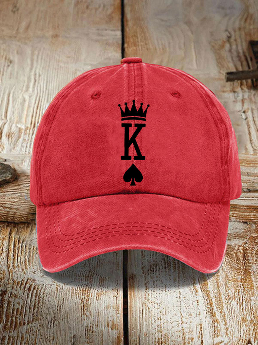 Rey de póquer unisex de espadas sombrero vintage