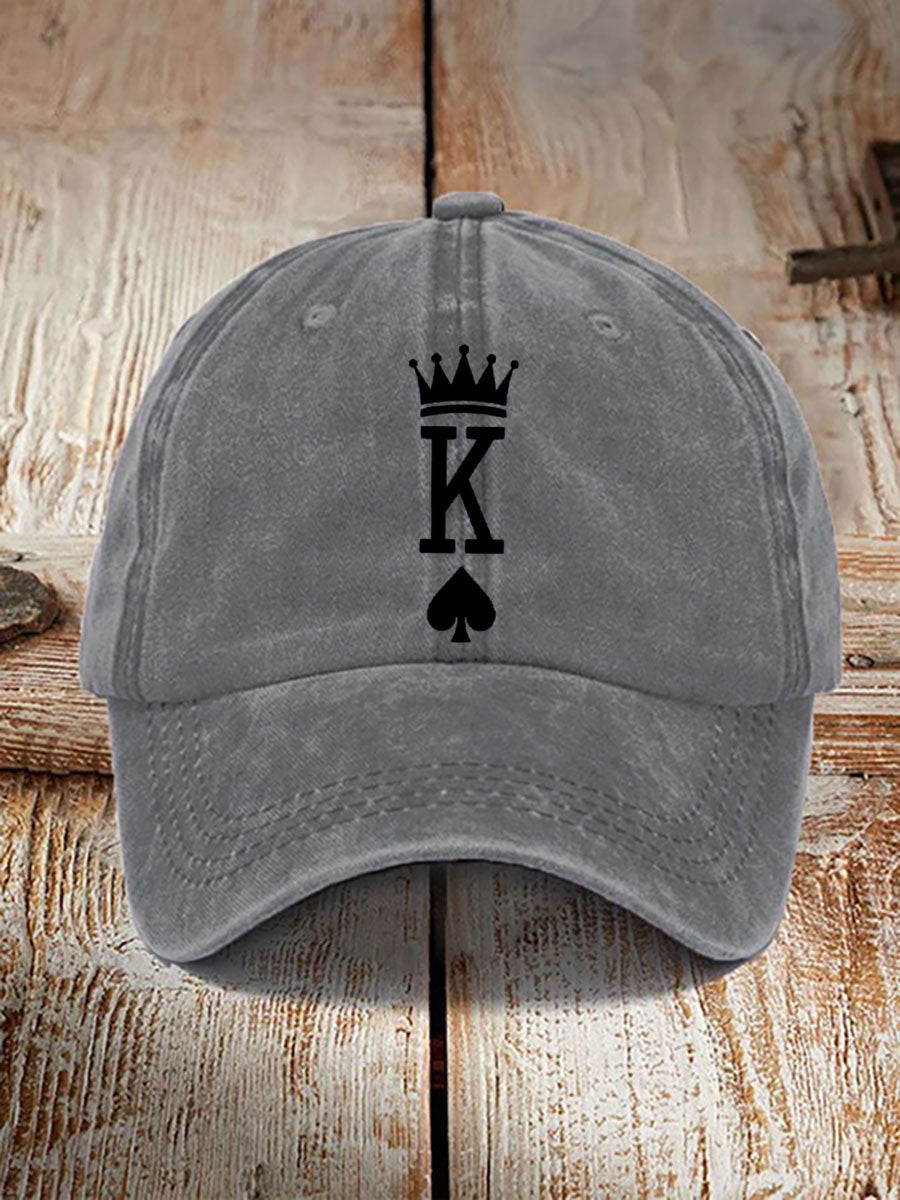 Rey de póquer unisex de espadas sombrero vintage