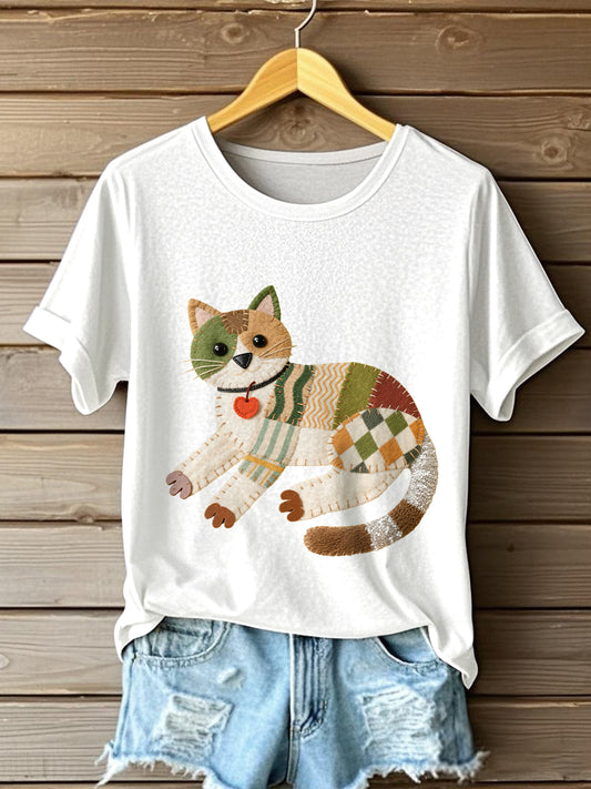 Camiseta del gato de las mujeres