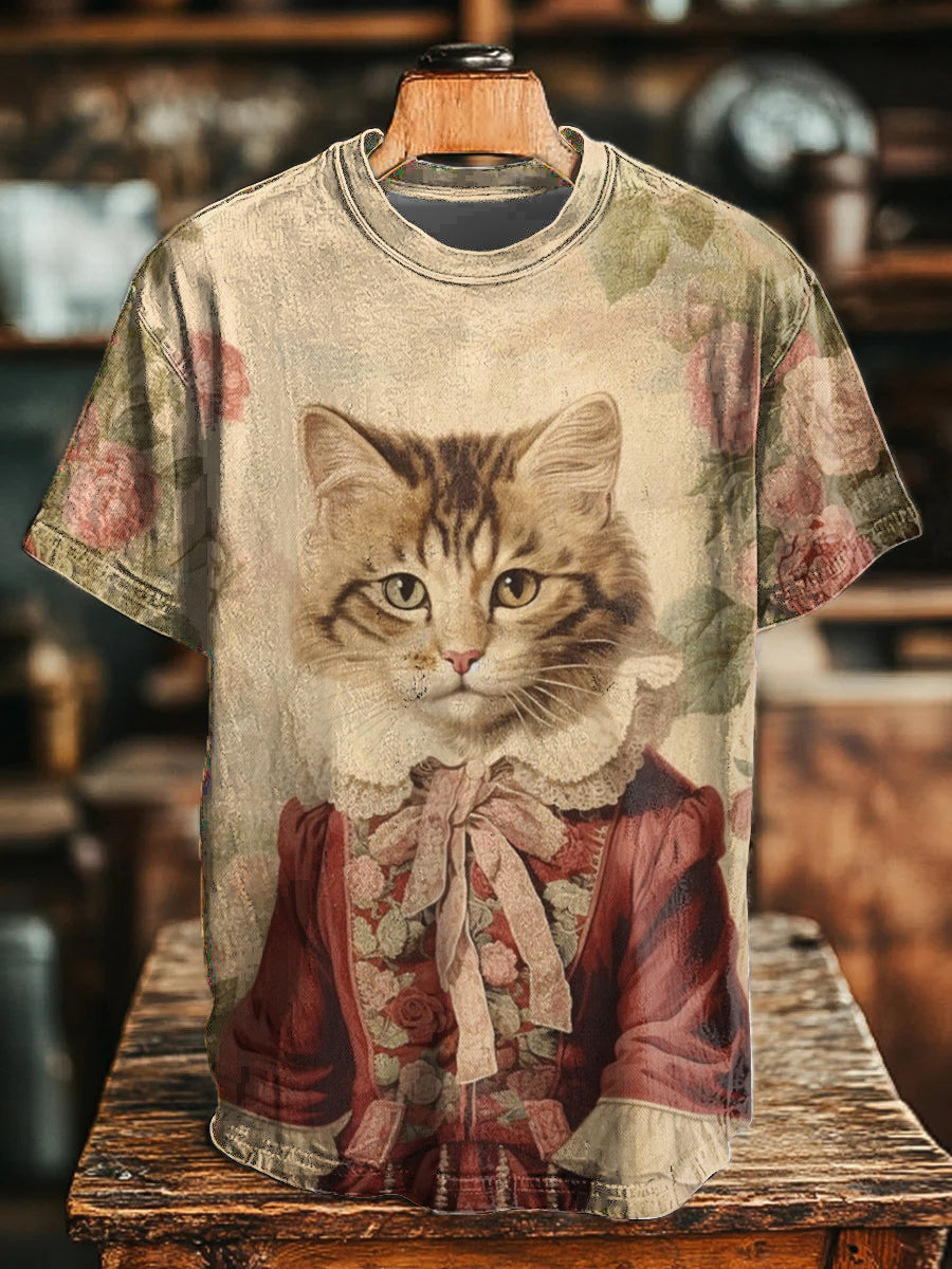 Camisetas unisex del gato del vintage