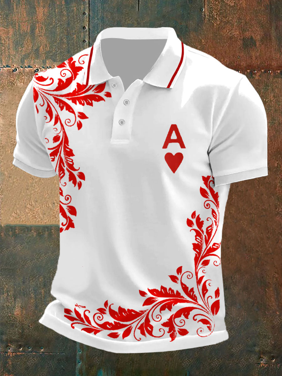 Poker Hearts A Tops Hombre
