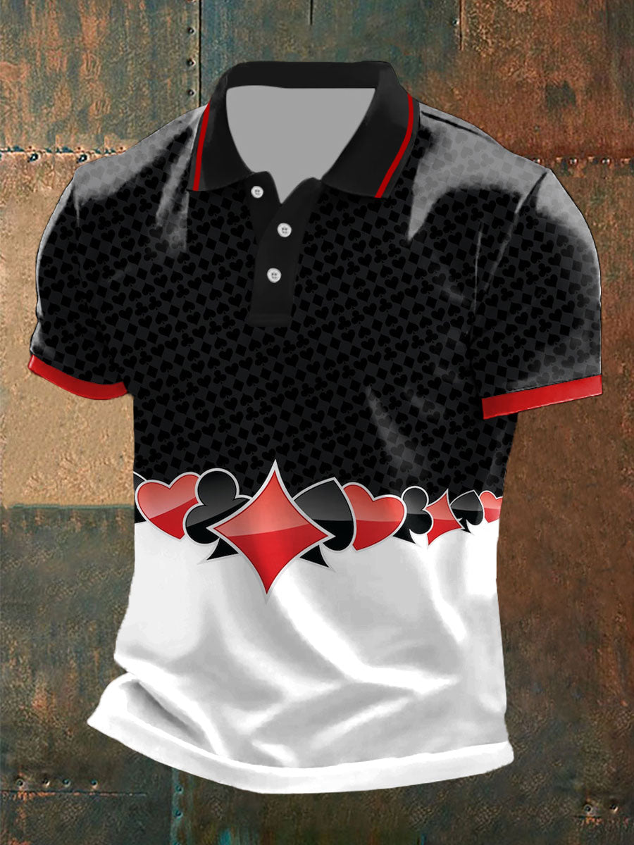 Tops casuales del póker de los hombres