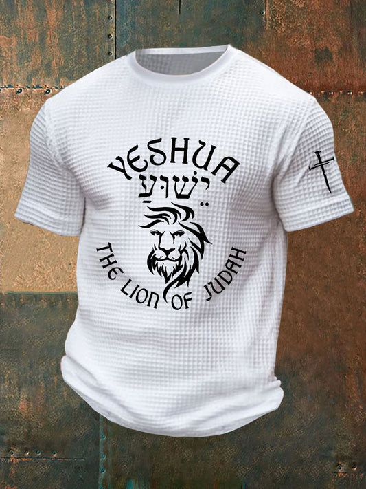 Camiseta Yeshua Waffle Print para hombre