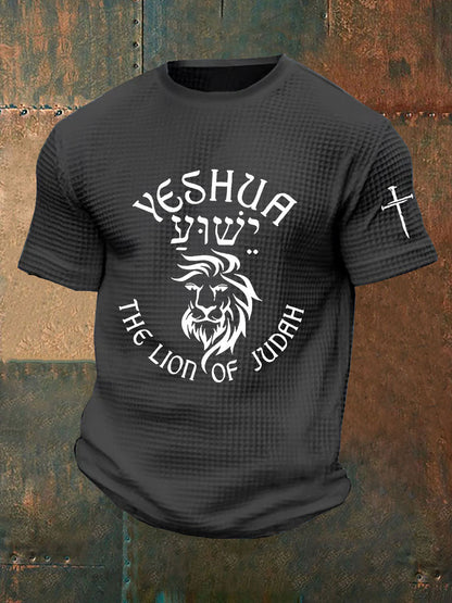 Camiseta Yeshua Waffle Print para hombre