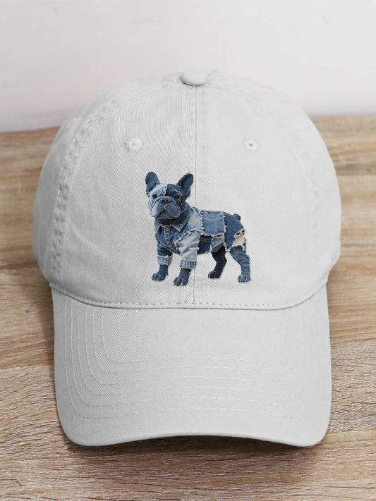 Unisex Bulldog Patrón Patchwork Art Hat