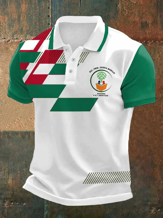 Hombre Estampado Geométrico Casual Top