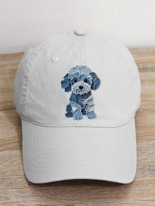 Unisex Lindo Perro Patrón Patchwork Arte Sombrero