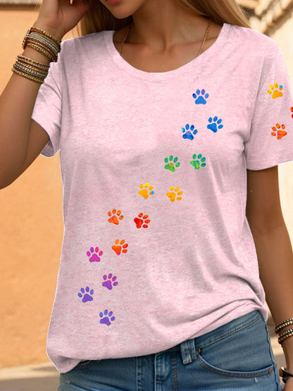 Mujer Arco iris Estampado Animal Casual Camisetas