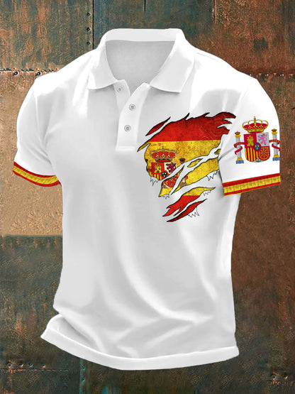 Polo impreso España de los hombres