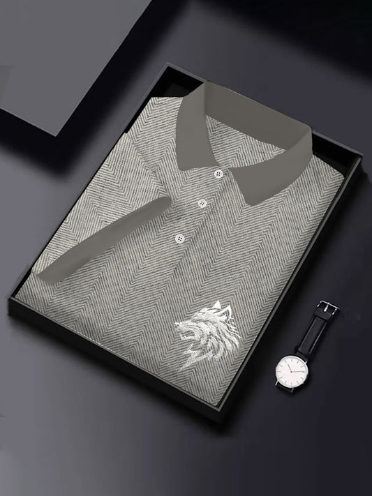 Camiseta del lobo del negocio de los hombres
