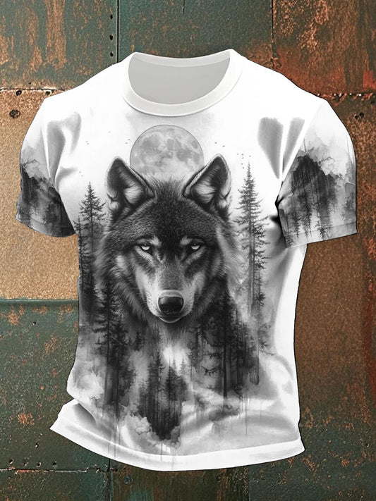Men's Timber Wolf Impreso Camisetas casuales