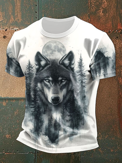 Men's Timber Wolf Impreso Camisetas casuales