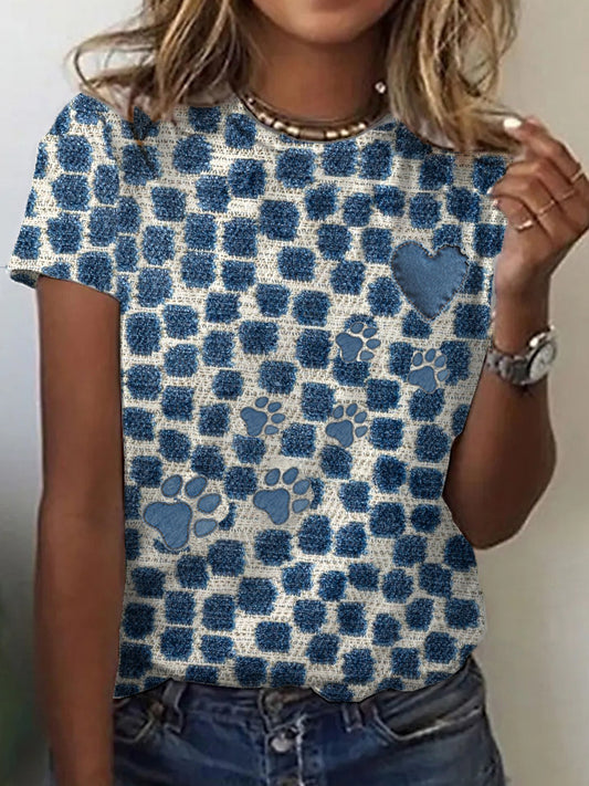 Camiseta de la pata del dril de algodón de las mujeres