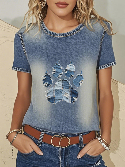 Camiseta de la pata del dril de algodón de las mujeres