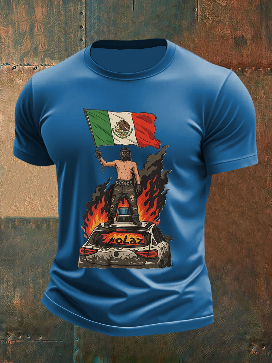 Hombres Chinga La Migra Impreso Casual Camiseta