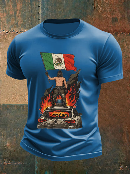 Hombres Chinga La Migra Impreso Casual Camiseta