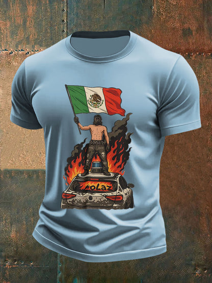 Hombres Chinga La Migra Impreso Casual Camiseta