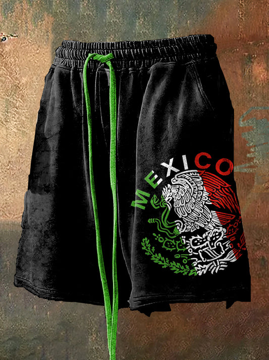 Pantalones cortos estampados estilo México de los hombres