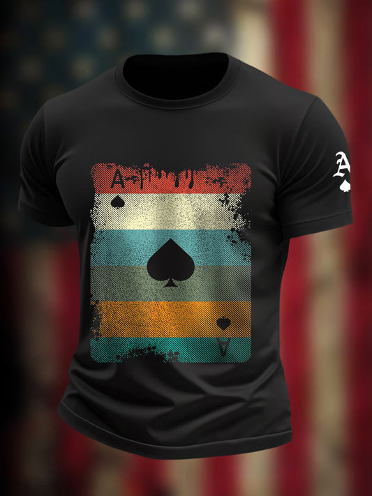 Camisetas de Hombre Vintage Poker Ace of Spades