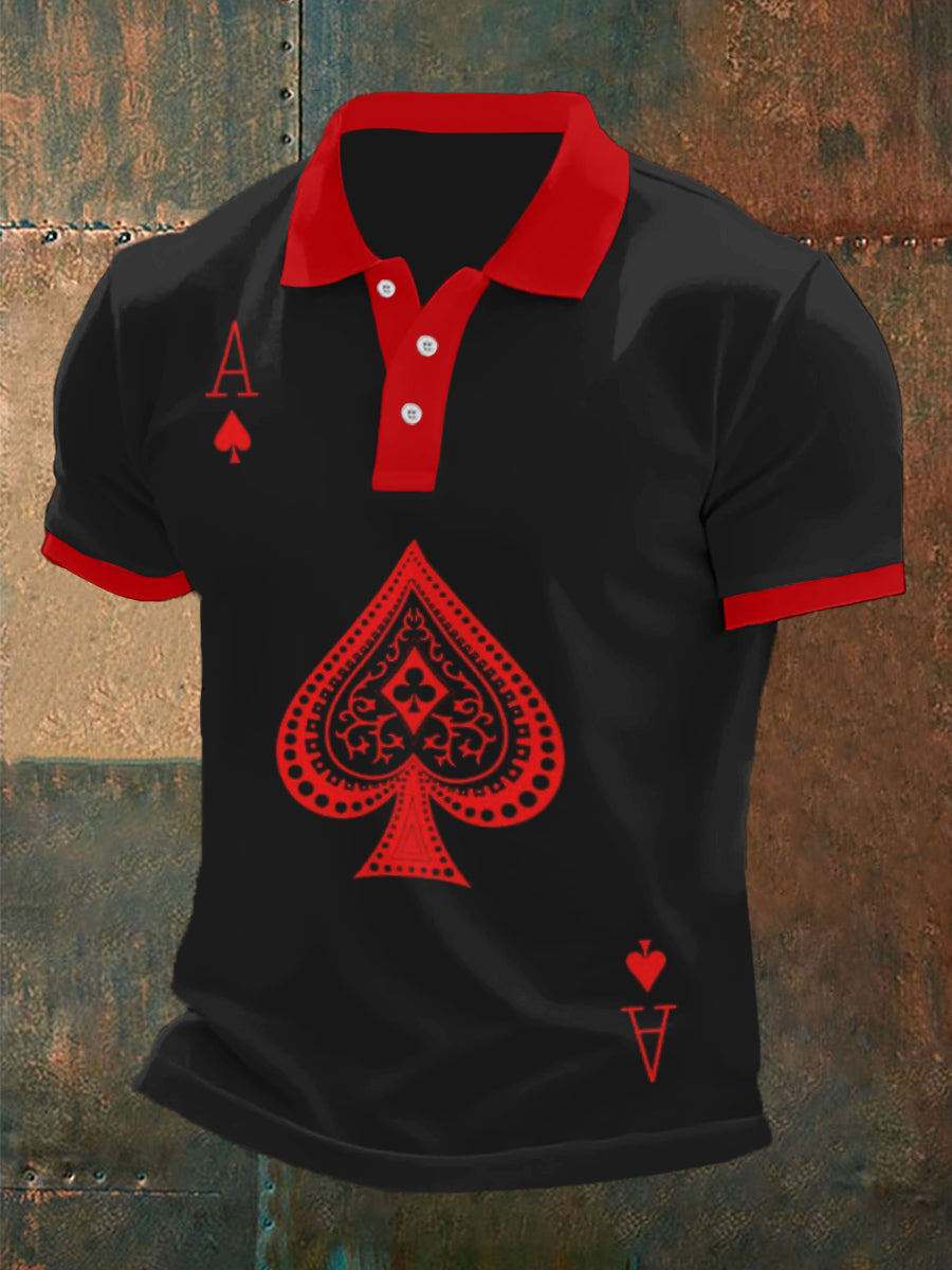 Top Texas Hold'em Ace of Spades para hombre