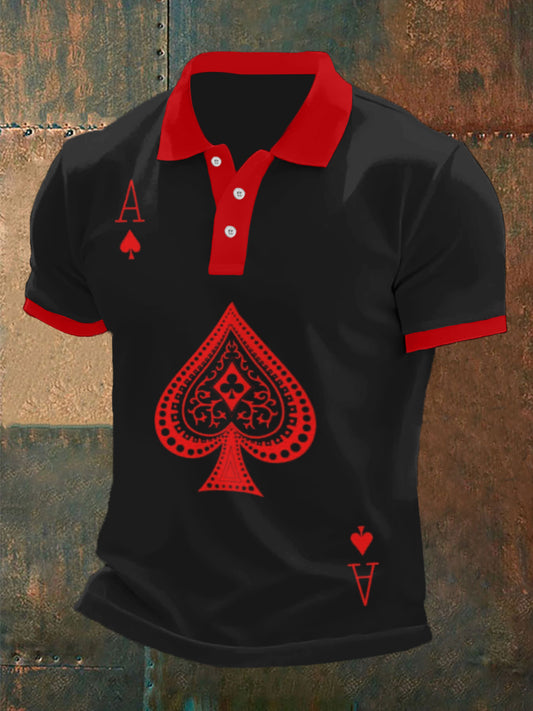 Top Texas Hold'em Ace of Spades para hombre
