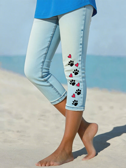 Polainas de mujer Denim Paw Cropped