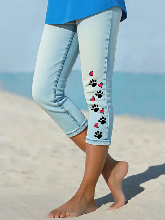 Polainas de mujer Denim Paw Cropped