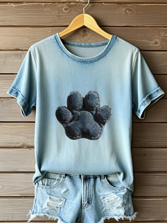 Camiseta de la pata del dril de algodón de las mujeres