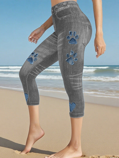 Polainas de mujer Denim Paw Cropped