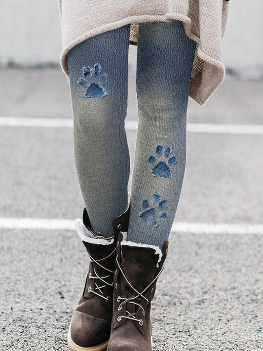 Leggings pata denim mujer