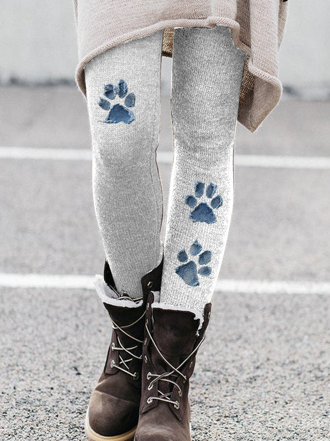 Leggings pata denim mujer