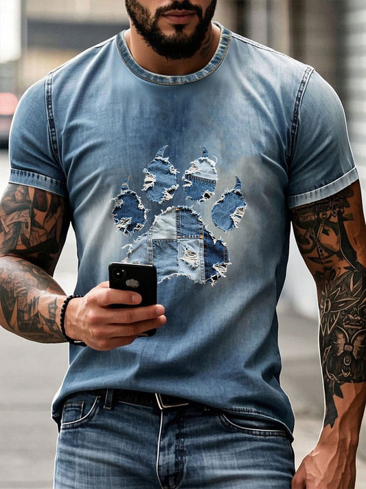 Camiseta de la pata del dril de algodón de los hombres