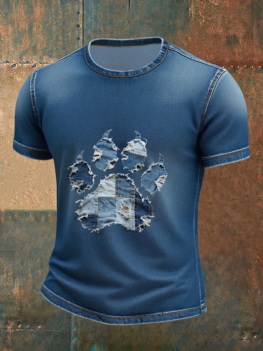 Camiseta de la pata del dril de algodón de los hombres
