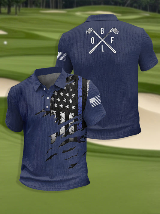 Camisa de manga corta de golf para hombre
