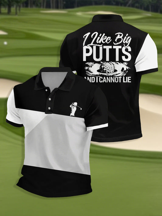 Camiseta de manga corta de golf divertido para hombre