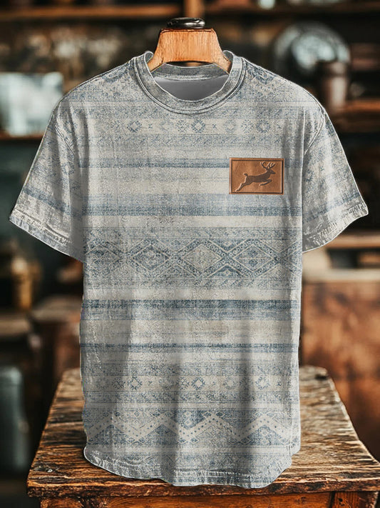 Camiseta con estampado Western Aztec Deer para hombre