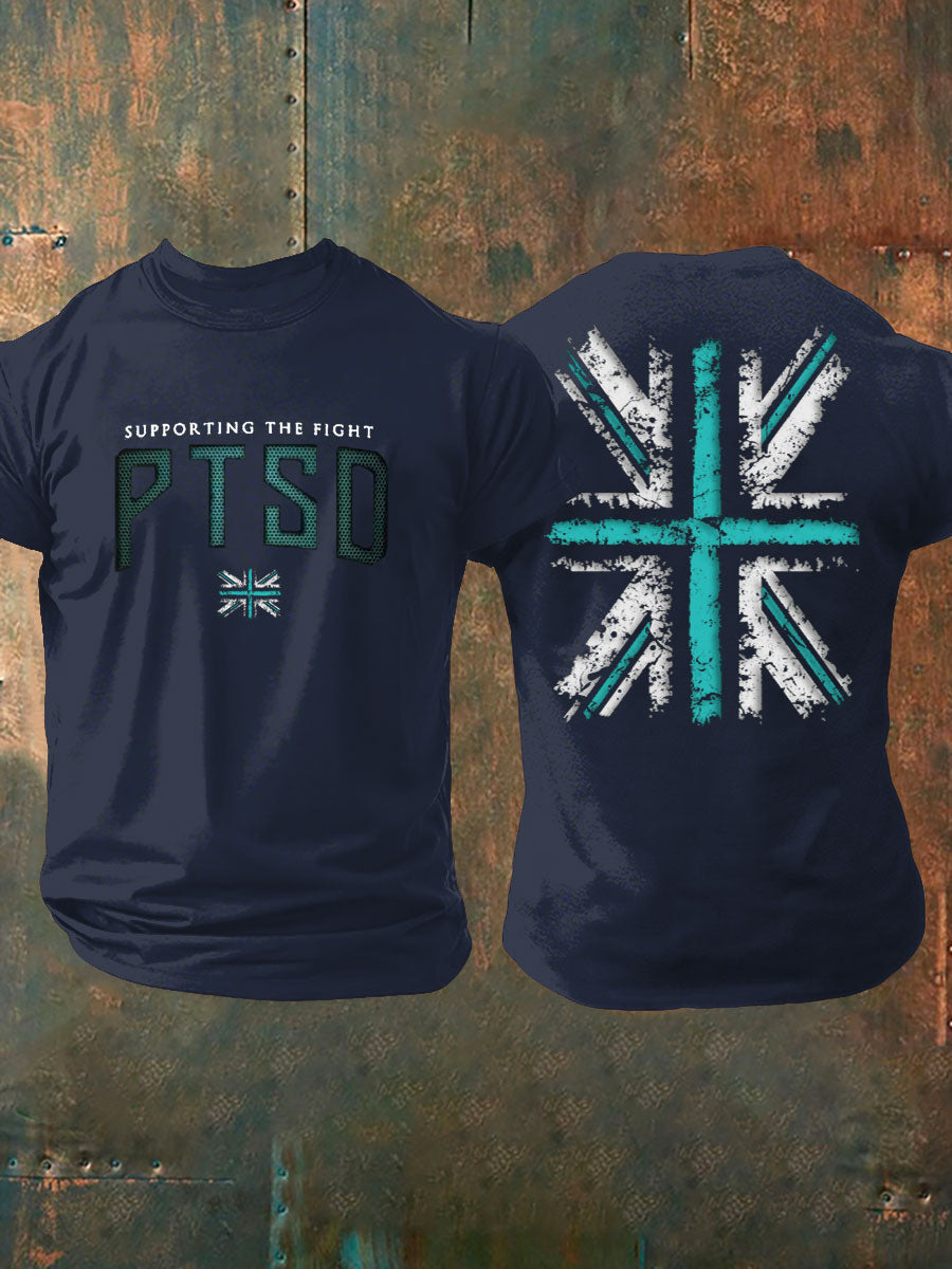 Camiseta estampada para hombre UK PTSD Awareness Veteran