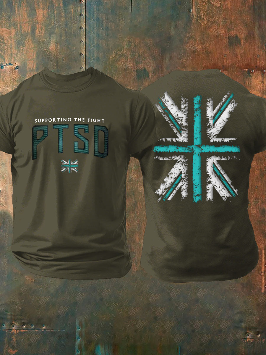 Camiseta estampada para hombre UK PTSD Awareness Veteran