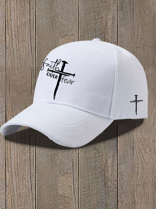 Faith Over Fear Impreso Casual Unisex Sombrero