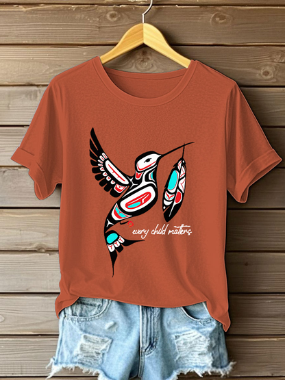 Camiseta casual impresa de Every Child Matters para mujer