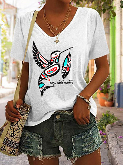 Camiseta casual impresa de Every Child Matters para mujer