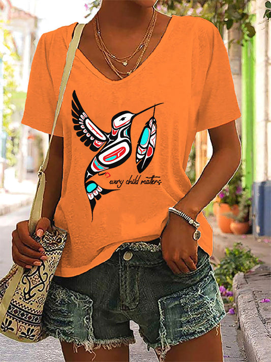 Camiseta casual impresa de Every Child Matters para mujer