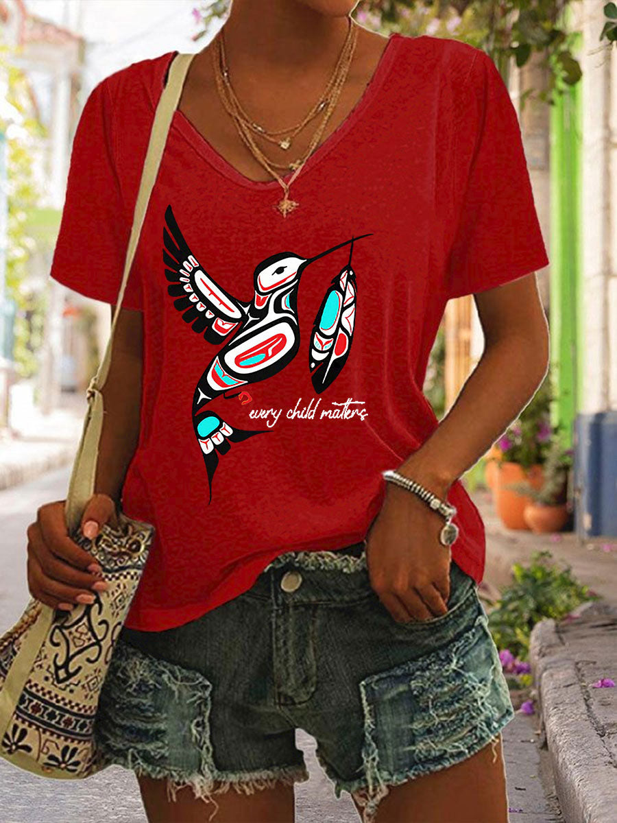 Camiseta casual impresa de Every Child Matters para mujer