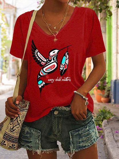 Camiseta casual impresa de Every Child Matters para mujer