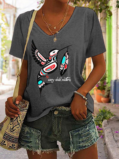 Camiseta casual impresa de Every Child Matters para mujer